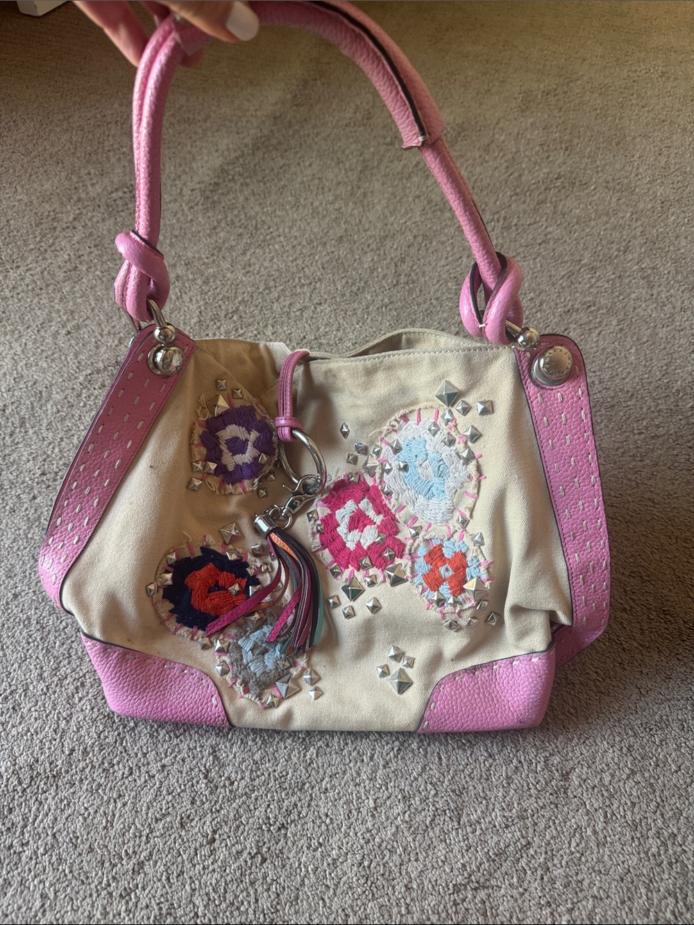 BCBG Max Arzia canvas leather Bag